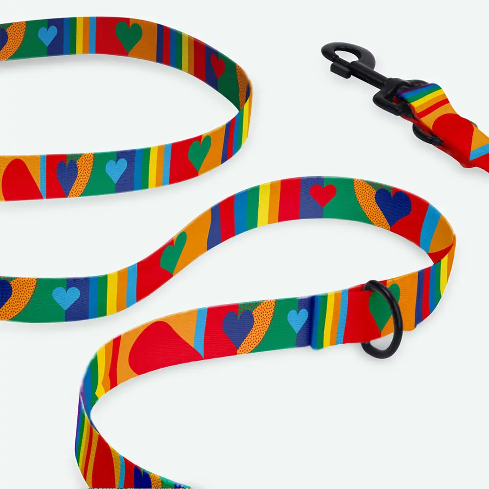 Smycz przepinana dla psa lub kota "I Woof You" data-lazy-src=