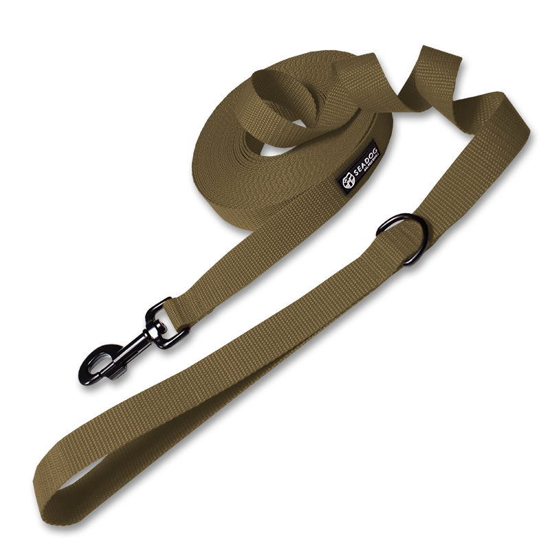 Smycz treningowa dla psa "Khaki" data-lazy-src=