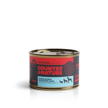 Bezzbożowa mokra karma wołowina z warzywami 410 g - COUNTRY&NATURE