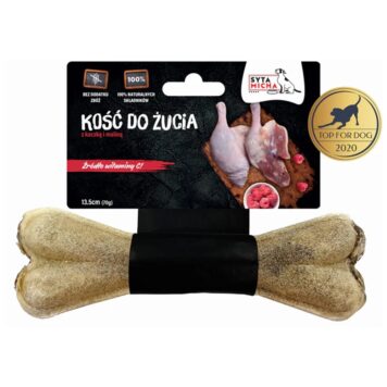 Syta Micha - Kość do żucia dla psa z kaczką i malinami 13,5 cm