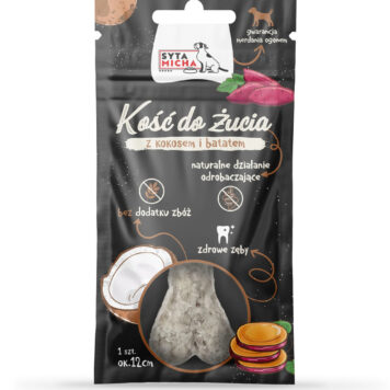 Syta Micha - Kość do żucia dla psa VEGAN Kokos z batatem 12cm