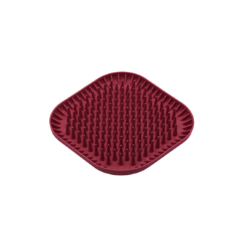 Bordowa miska spowalniająca jedzenie dla psa Fiboo Spiky jeżomiska mata do lizania