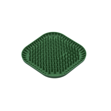 Ciemnozielona miska spowalniająca jedzenie dla psa Fiboo Spiky jeżomiska butelkowa zieleń