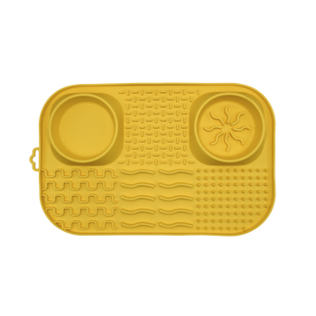 Fibooffet żółty, żółta miska dla psa