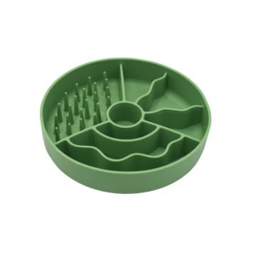Zielona miska spowalniająca jedzenie dla psa Slow Fiboowl - antypoślizgowa 19cm