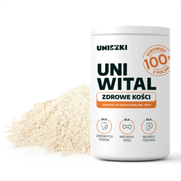 UNIWITAL Zdrowe Kości 400g - mielone skorupki jaj kurzych, naturalny wapń dla psa