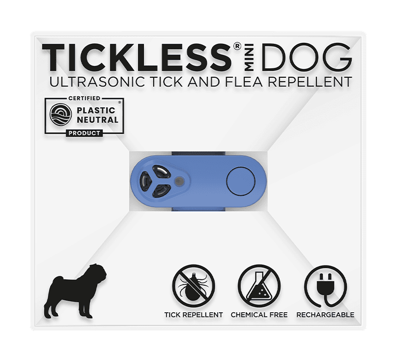 Niebieskie urządzenie Tickless Pet Min