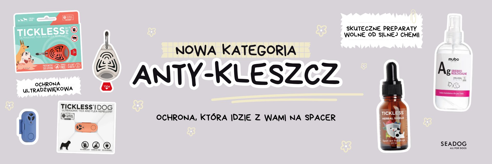 Znajdz tu produkty na kleszcze dla psów
