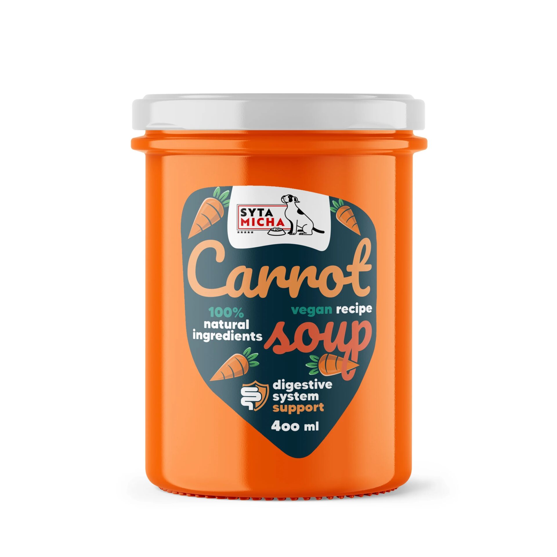 Słoik marchewkowej zupy dla psa Syta Micha