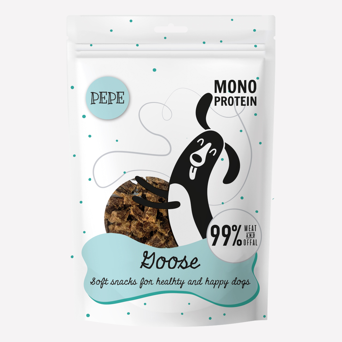 Przysmak dla psa PEPE Goose gęś 70g – monobiałkowy novel protein z gęsi
