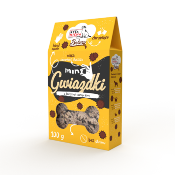 Syta Micha Mini Gwiazdki – bezglutenowe ciastka z dziczyzną i czarnym bzem 100g