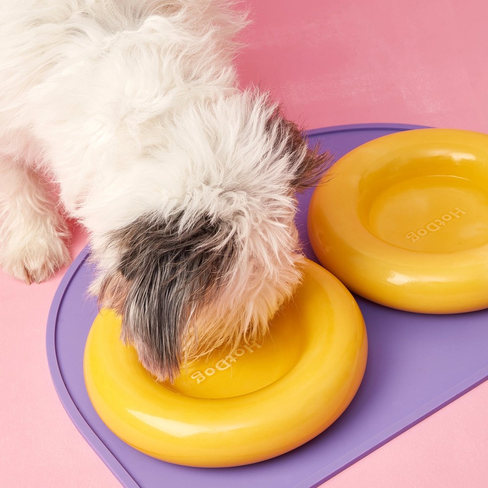 HotDog Pets Ceramic Bowl Yellow S - ceramiczna miska dla psa ręcznie robiona w Hiszpanii