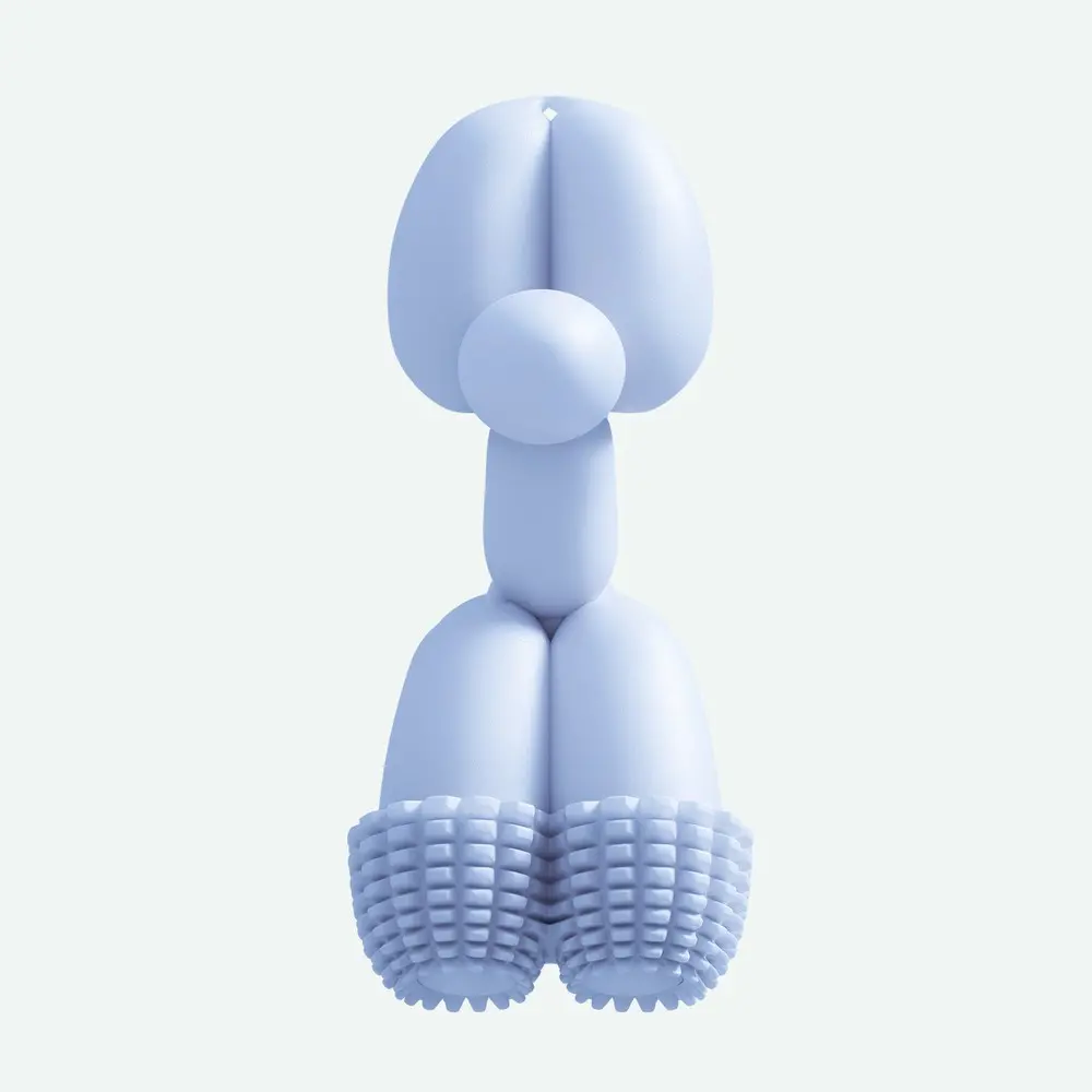 SANDDOG Balloon Dog Toy Blue - silikonowa zabawka dla psa w kształcie balonowego pieska data-lazy-src=